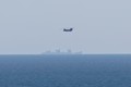 Chinook over HMS Queen Elizabeth